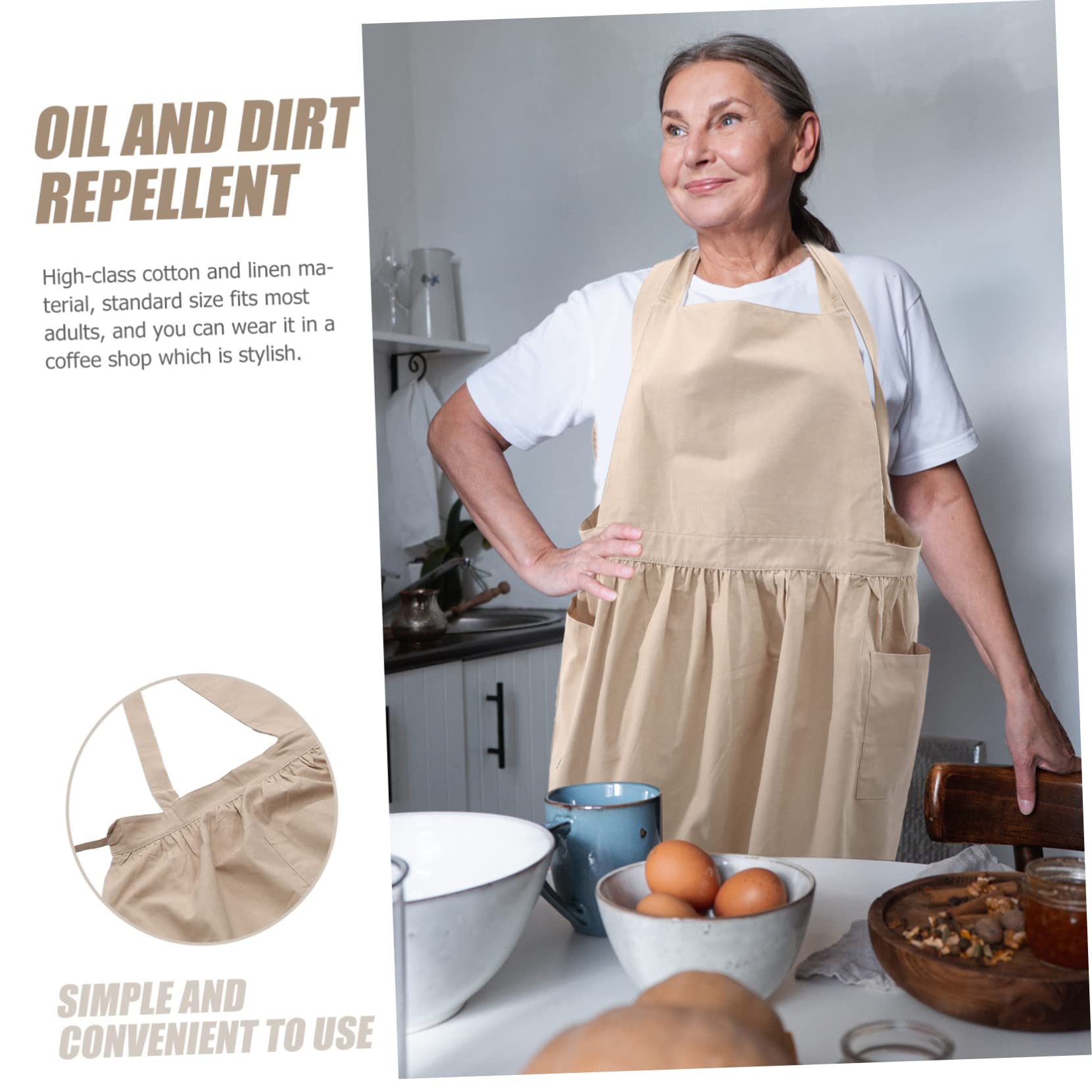 Cabilock Delantal Chaleco De Cocina Delantales Chaleco De Mujer o Rucking Para Mujer o De Trabajo o Recortado Para Suministro De Cocina Accesorio Para Hornear