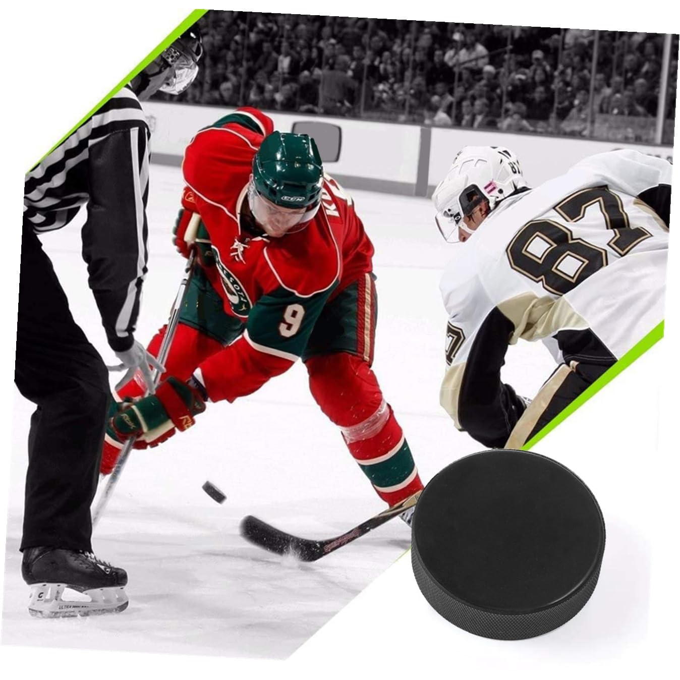 Anneome 9pièces Palets De Hockey Glace Noirs pour Entraînement Et Compétitions