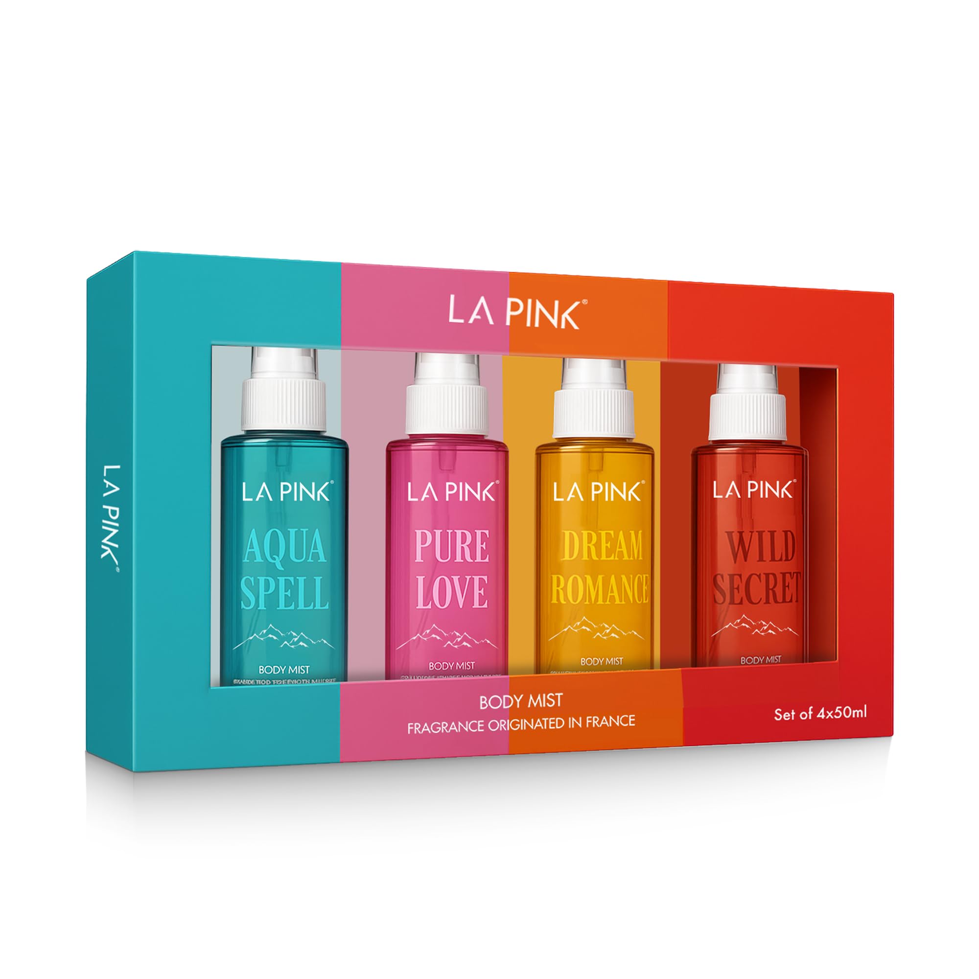 La Pink Body Mist Woman Gift Set | Long-Lasting Travel-Friendly Fragrance Perfume Body Mist | Ideal for Gifting & Daily Use | Set of 4 (50ml each)-image-11