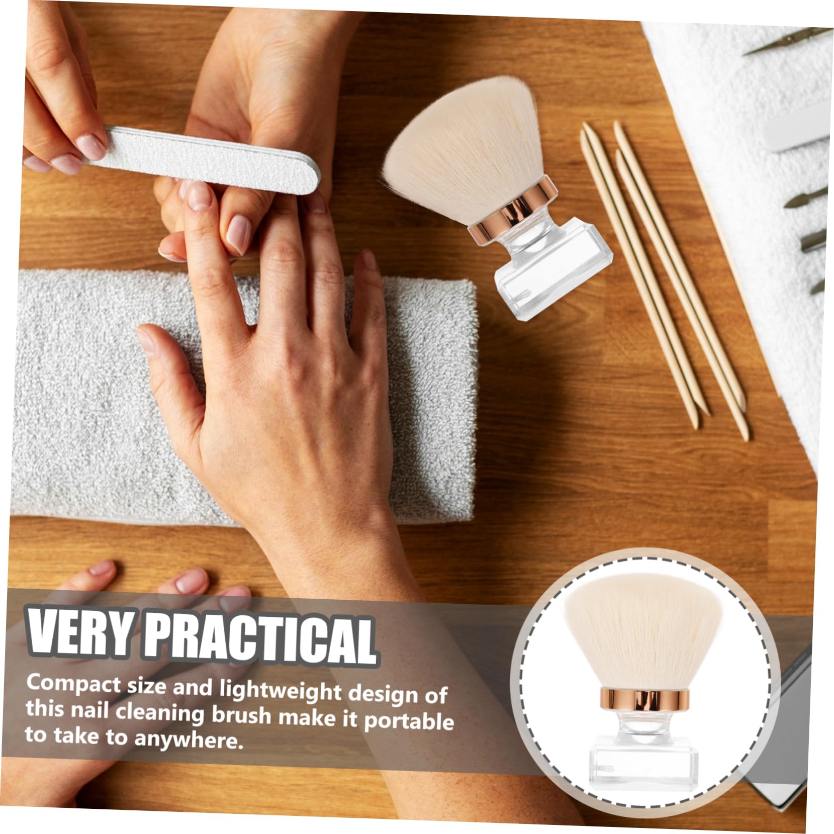 FRCOLOR 5 Pezzi Di Pennelli Per Unghie Setole Morbide Per La Pulizia Delle Unghie Per Il Trucco Nail Art E Dita Dei Piedi
