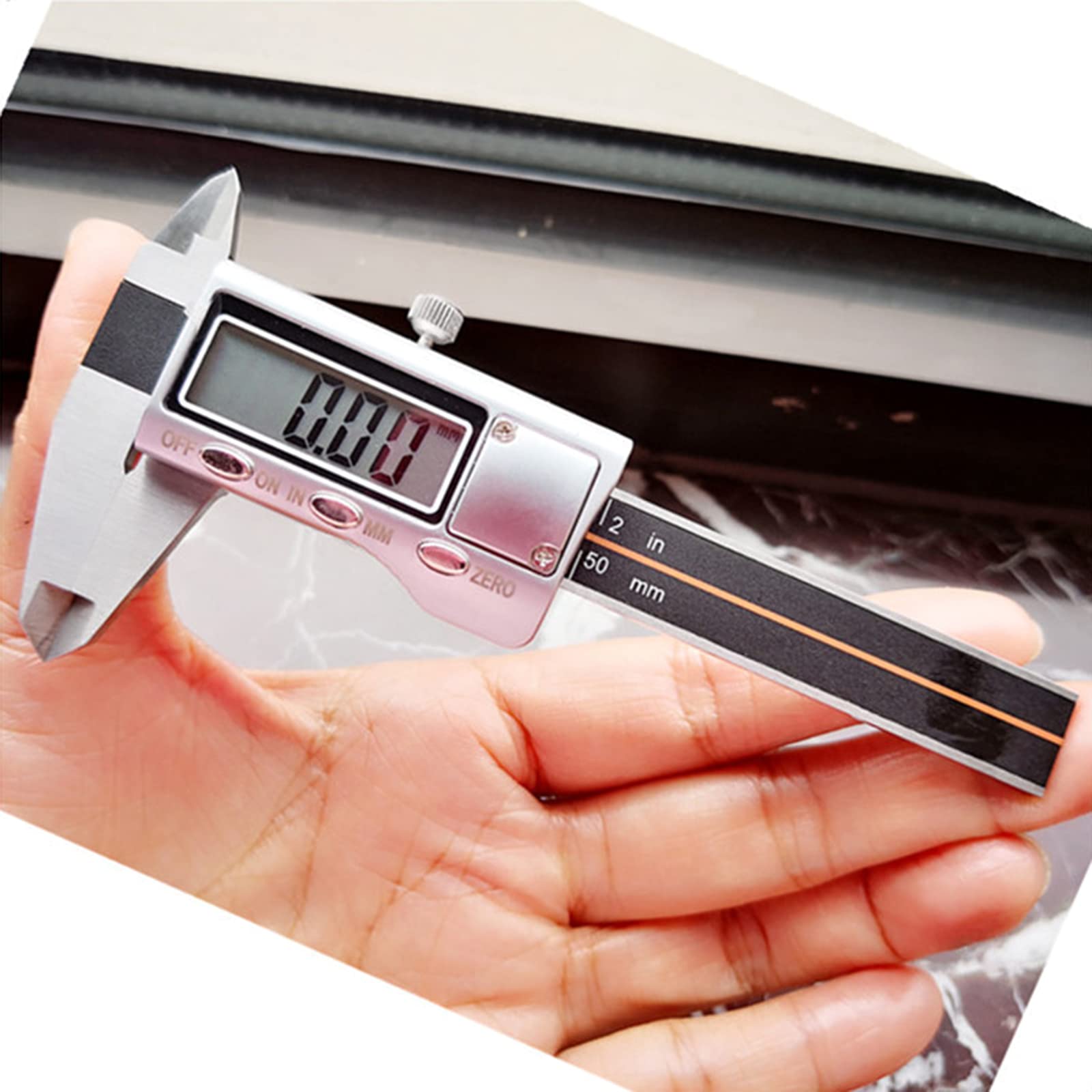 Outil de mesure en acier inoxydable - Micromètres numériques avec grand écran LCD - Outil de mesure pour la maison, le dessin, la physiothérapie pour la fabrication de bijoux, le travail du bois en