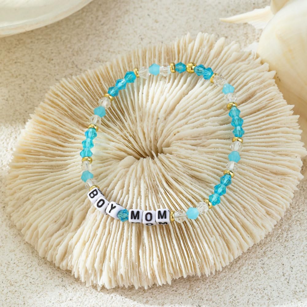 Mom Bracelet for Women Mom Gifts for New Mama Beads Bracelet Mother's Day Gifts from Son