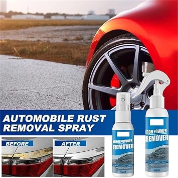 Car Rust Remover Rust Inhibitor Derusting Spray Maintenance Cleaning, Iron Powder Remover for Car, Multi-purpose Anti Rust Inhibitor Derusting Spray, Rust Remover Spray 100ml (1pcs)