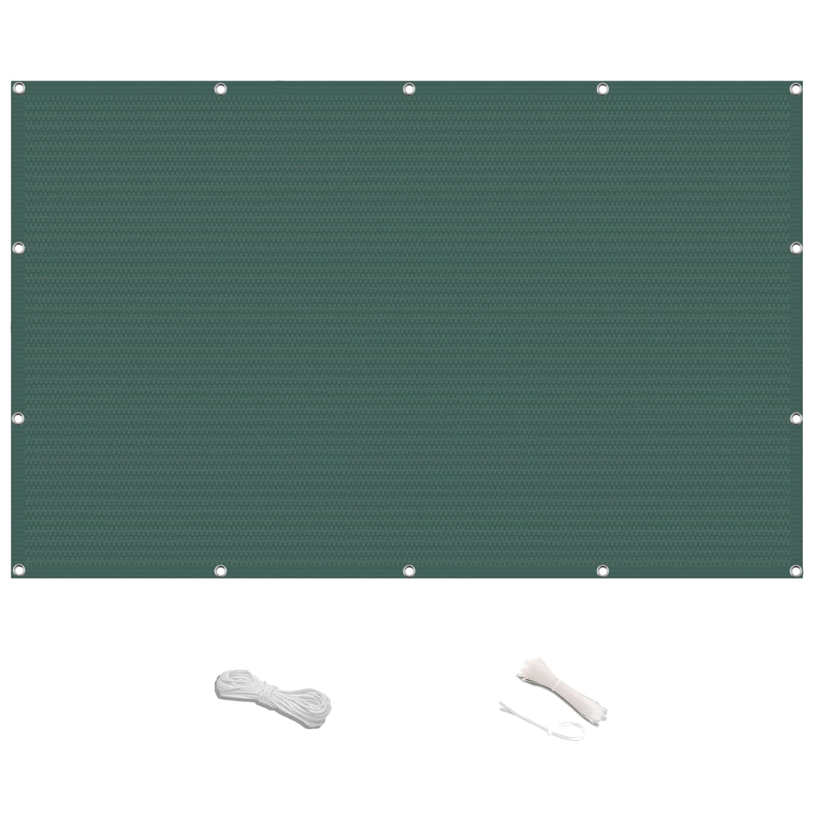 Filet d'ombrage pour jardin et brise vue de terrasse occultant vert foncé