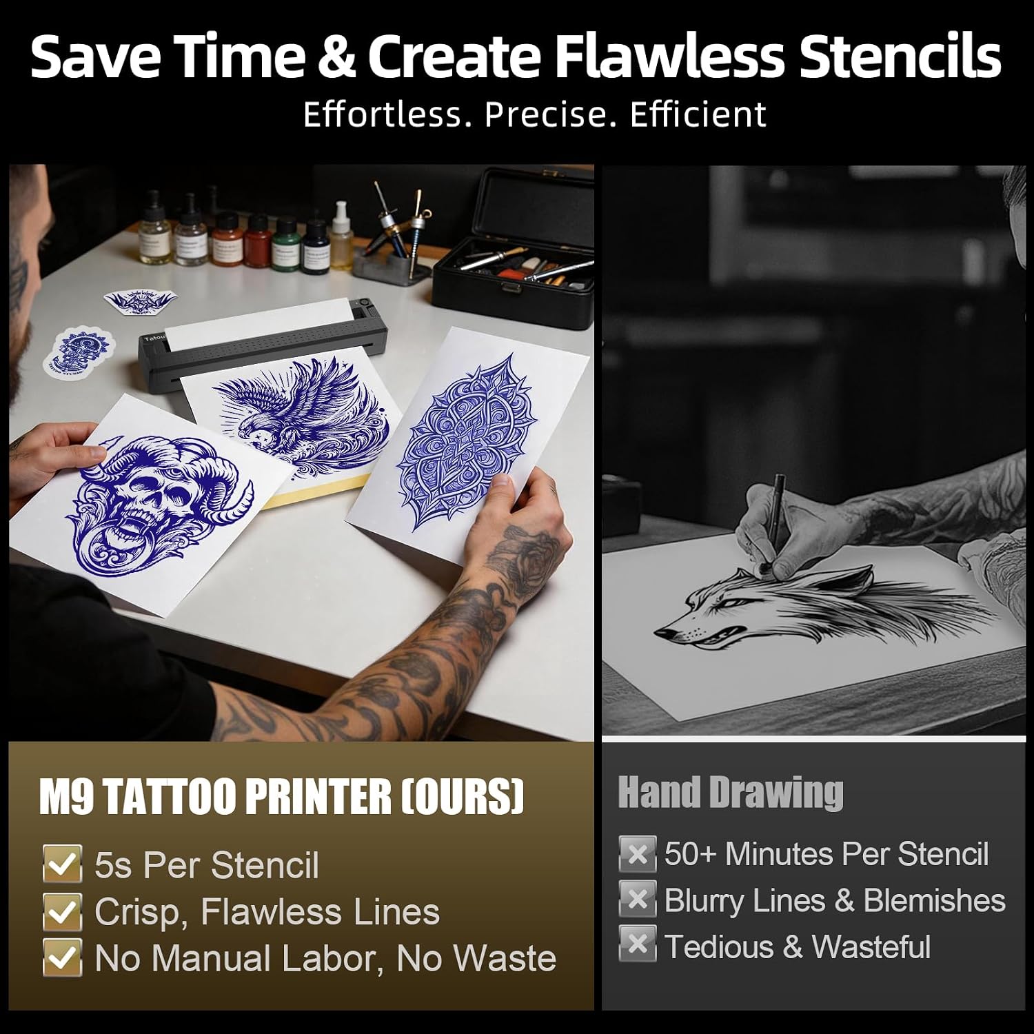 Tattoo Stencil Printer Wireless Thermal Tattoo Machine Kit