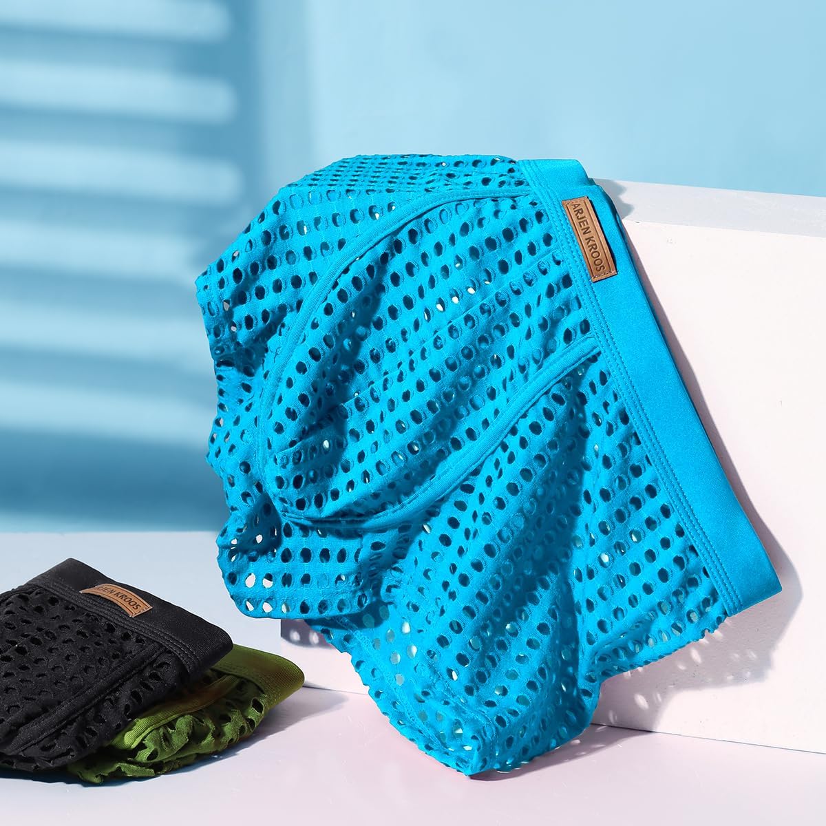 Arjen Kroos Men's Sexy Trunks Sheer Mesh Underwear Novelty Low Rise Lingerie - Image 5