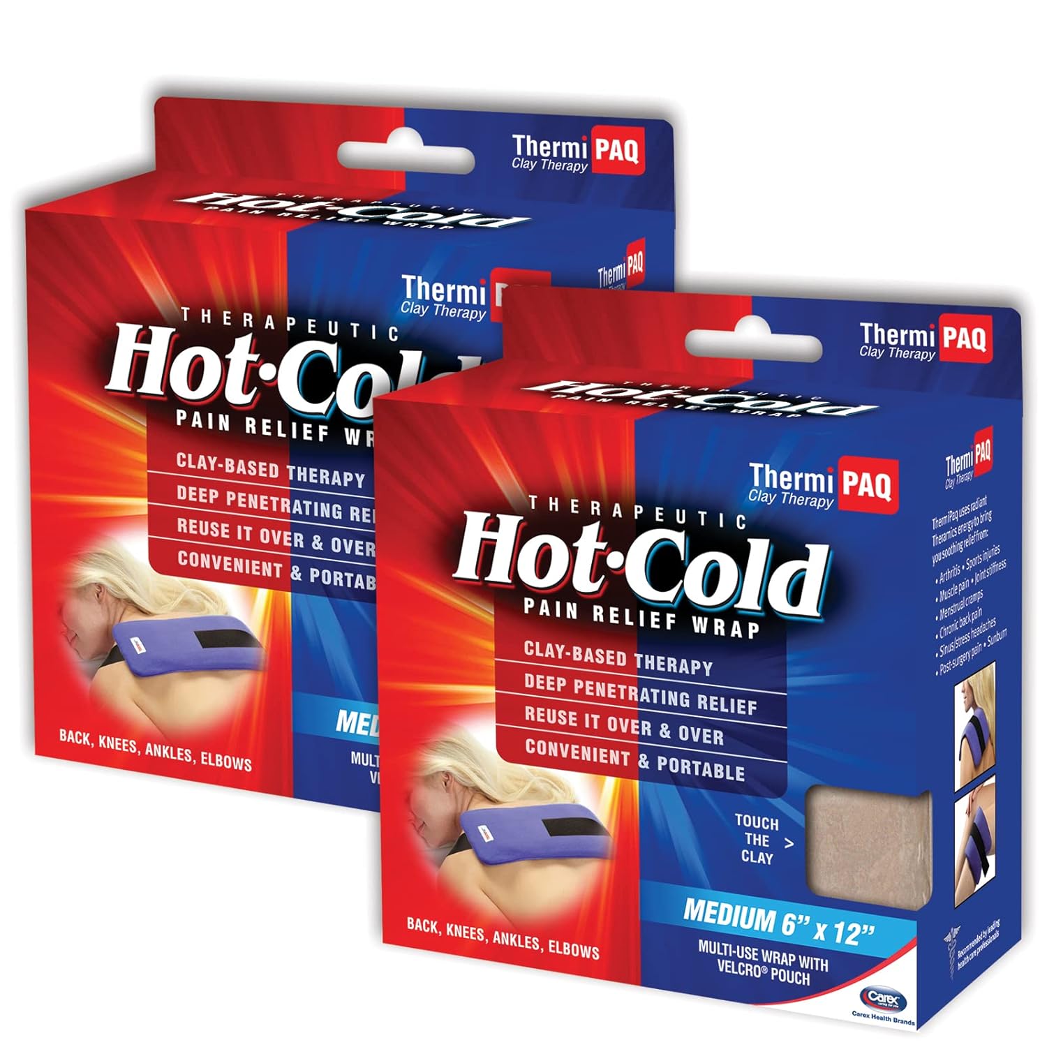 Thermipaq Clay Therapy Hot/Cold Pain Relief Wrap TPF5201 Med. 6x122