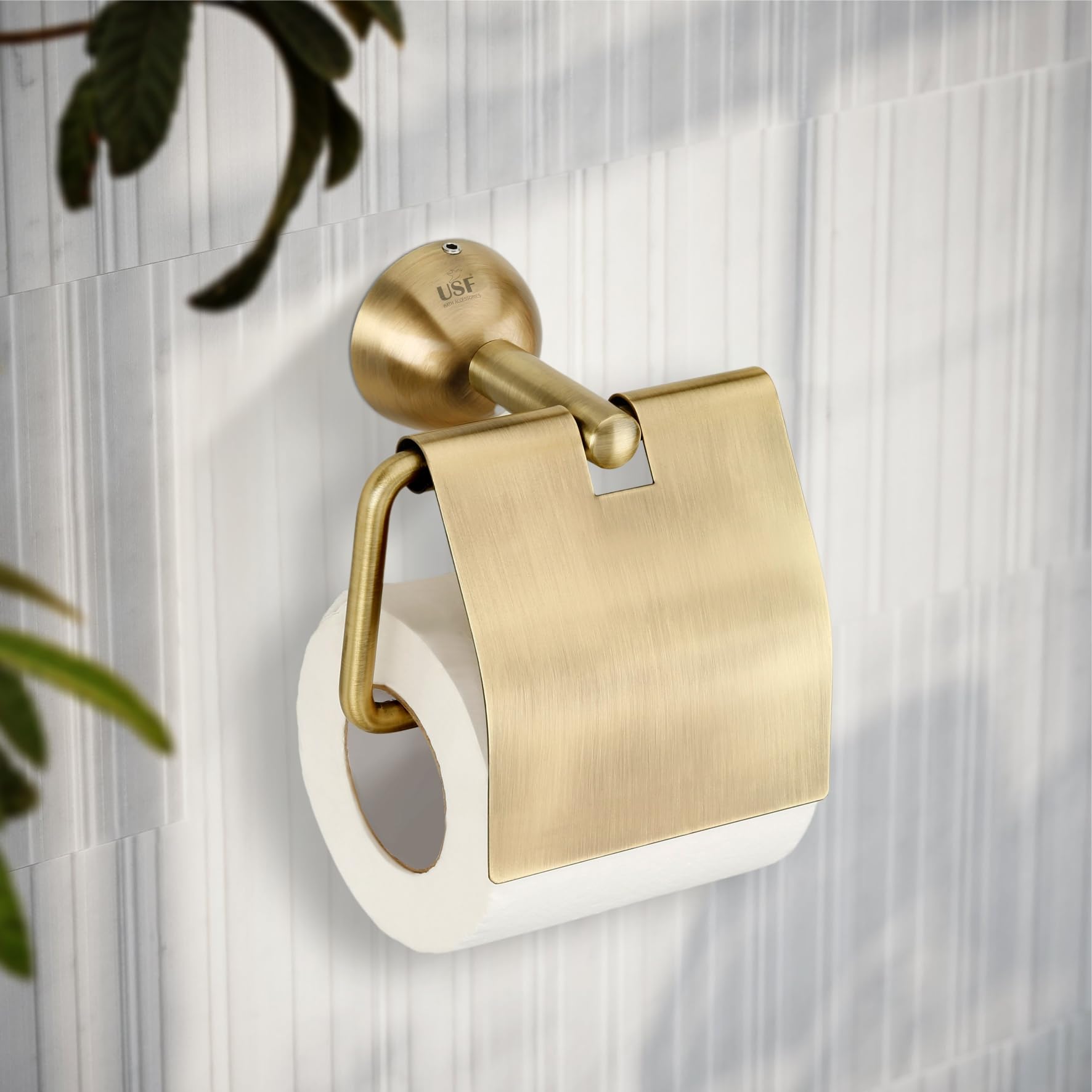 USF Bath Accessories Toilet Paper Roll Holder for Wash Area, 304 Stainless Steel Toilet Paper Stand in Bathroom, Toilet Tissue Roll Holder for Bathware (Antique, Torin)