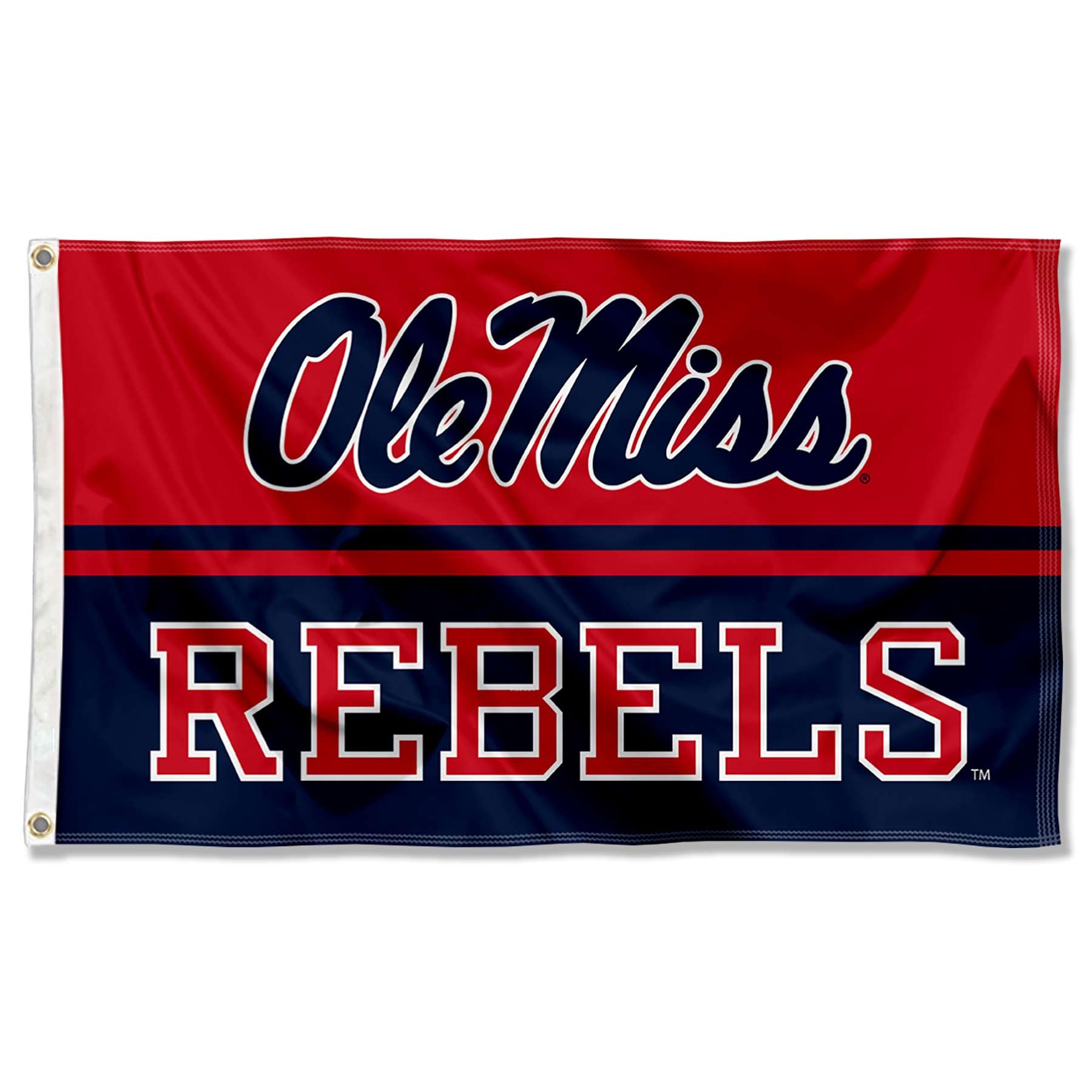 College Flags & Banners Co. Ole Miss Block Panel Large Grommet Banner Flag