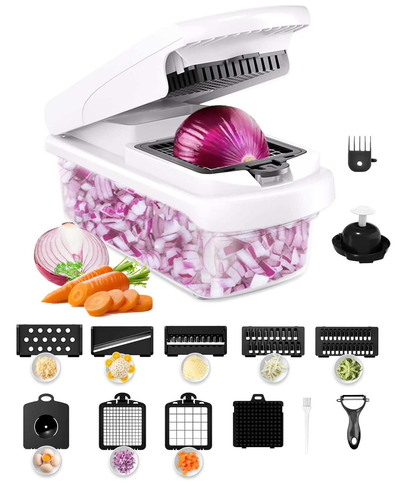Amazon | AlxMuNao【2025の新型】スライサー 千切り 1台15役 多
