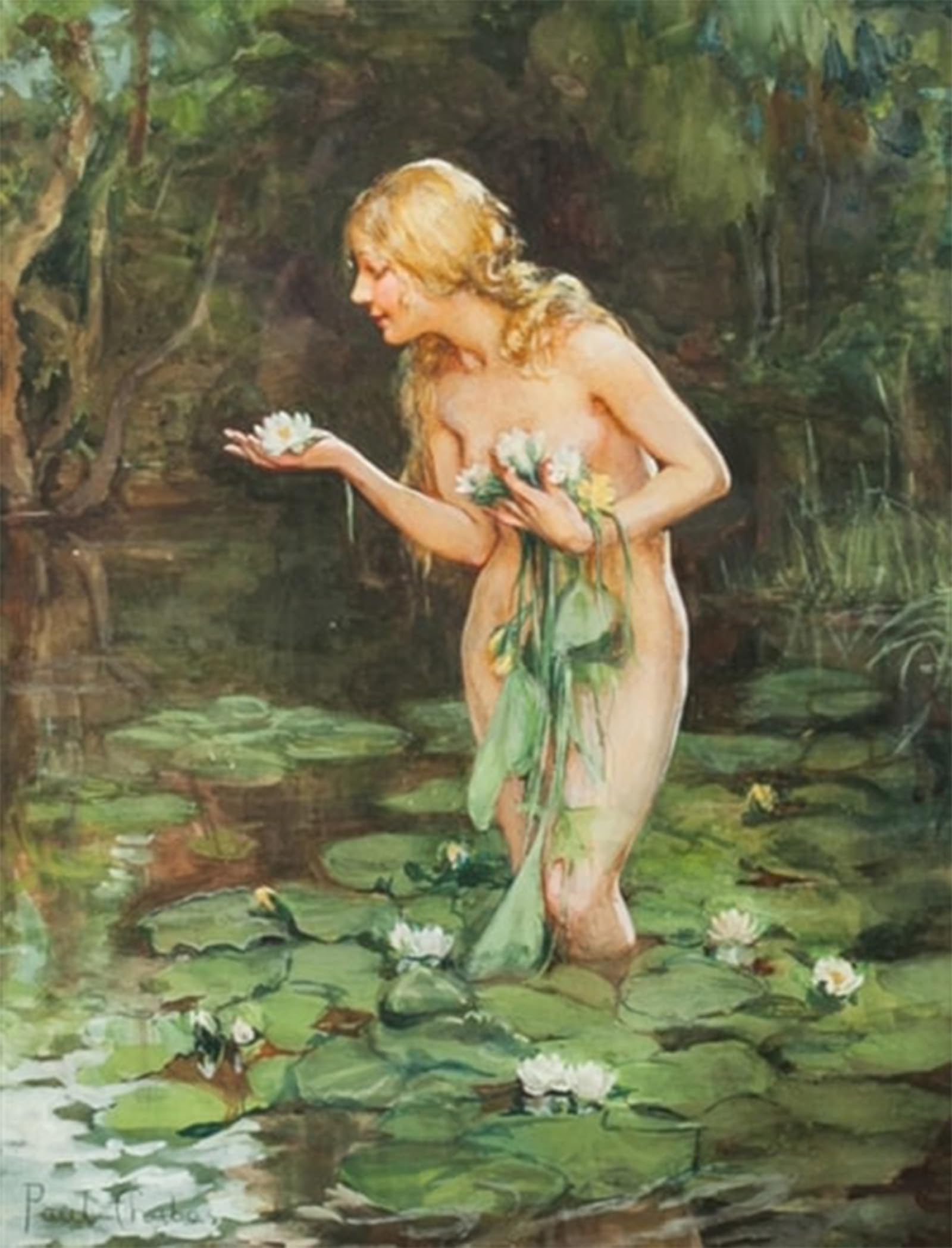 SERENDIPITP Aesthetic Poster Photo Wall Print Retro Picture il giglio Paul Emile Chabas Modern Wall Artwork for Home Decor 60x90cm