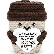 Agantree art Gifts for Her Him Women Men Coffee Lover Gift Birthday Anniversary for Wife Mom Boyfriend Girlfriend Couple Easter Basket Crochet Coffee Mug Decor I Love You Her Husband Fathers Day