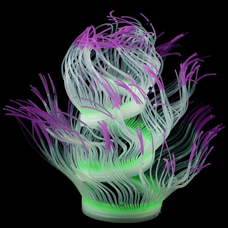 Coral Artificial de Silicone para Aquário WishLotus Roxo 50 cm