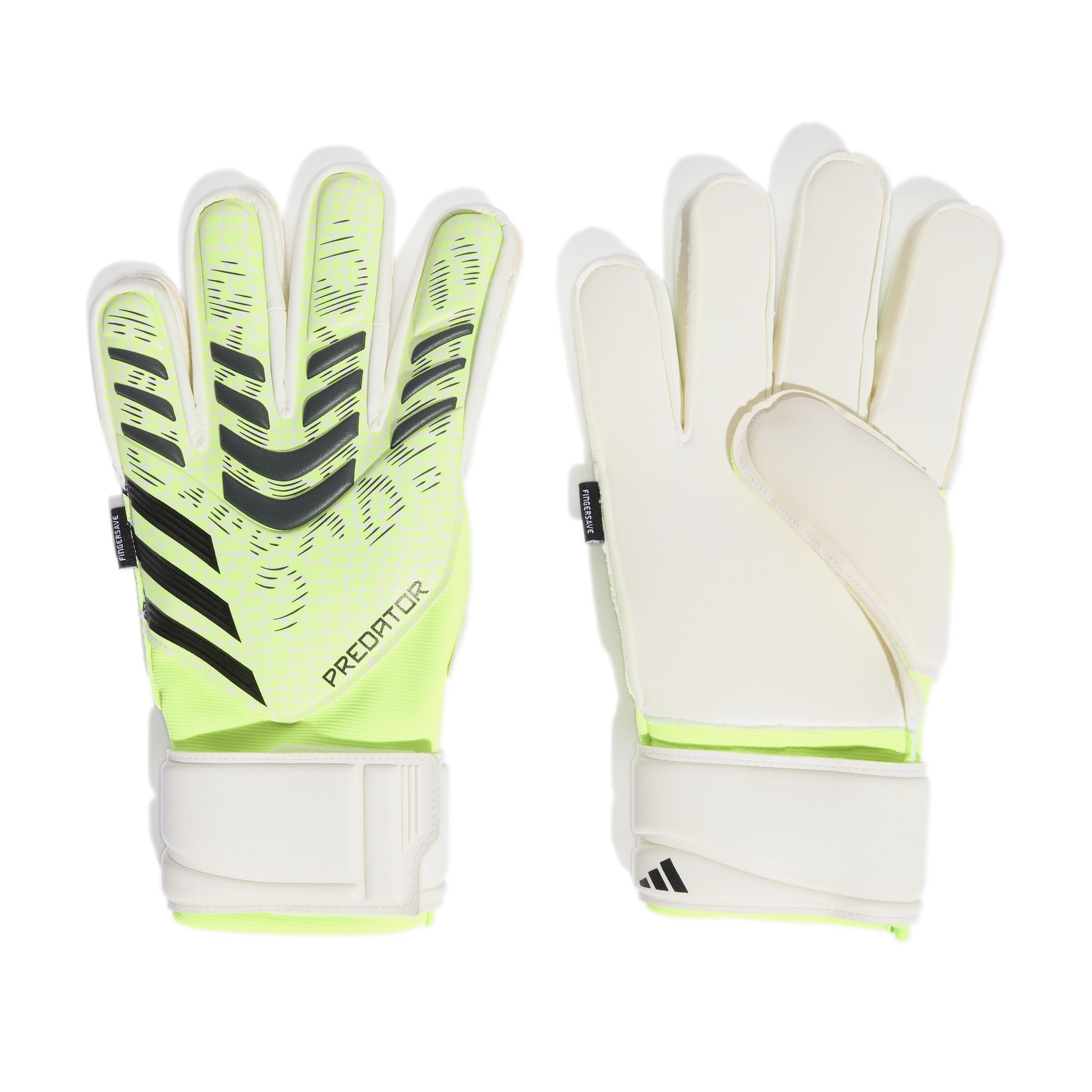 adidas Unisex Match Fingersave Goalie Soccer Gloves, Lucid Lemon/Black/Purple Rush, 9-image-13