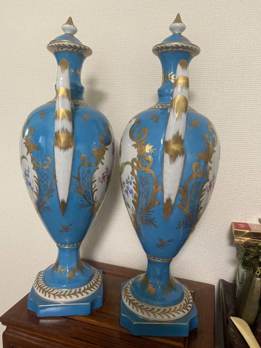 Amazon.co.jp: 洋磁花器 色絵 彩 花瓶 壺 一對 : ホーム＆キッチン