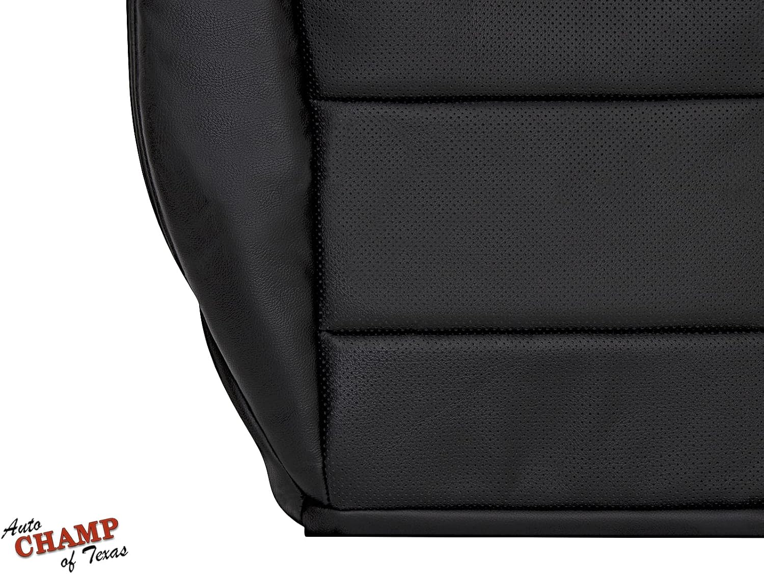 Driver-Side Bottom Genuine Leather Seat Cover Compatible with 2013-2017 Honda Accord 4-DR - Black