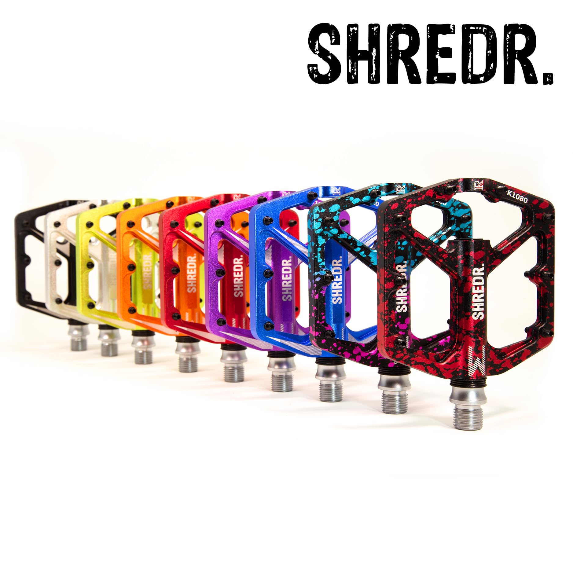Ryzr Flat Pedale für MTB | Superleichte Flatpedals fürs Mountainbike | In 9 Farben | Superleicht: 320gr. pro Paar