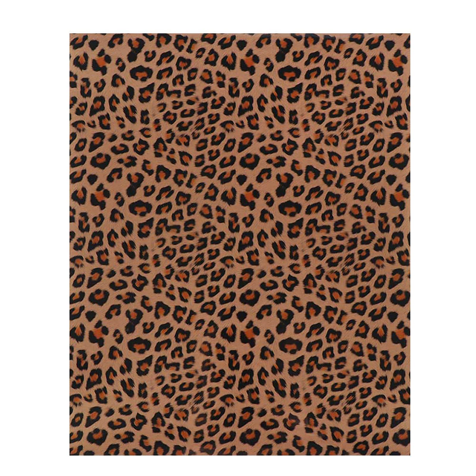 TopHomer 25×30.5cm Leopard Print Heat Transfer Vinyl HTV Sheet Leopard PU Adhesive Transfer Vinyl for Clothes Fabric Supplies T-Shirt Decoration DIY