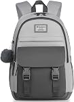 WINDARS Sac à dos école pour les adolescentes, Sacs à dos Cute College pour les étudiantes 15.6 Sac d'ordinateur portable Inch Middle School Travel Back Pack (Khaki Beige)