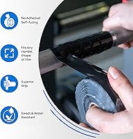 Vista 2 de Core Prodigy Fusion Grip Tape - Silicone Rubber Wrap for Pull Up Bars, Barbells, Dumbbells, Sports and Gym Equipment, and Tools