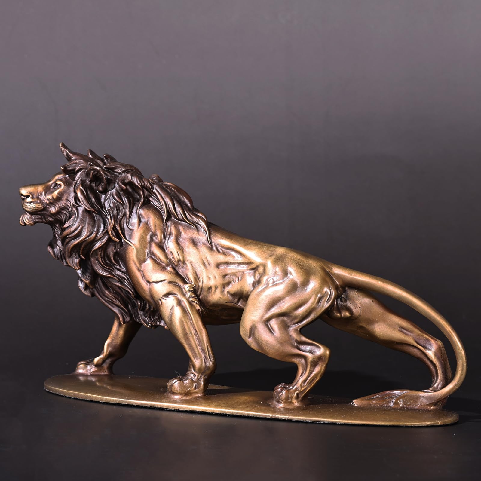 【コールド キャスト ブロンズ】 ライオン像　重さ1.5㌔ Amazon.co.jp: LINYTHER リアルなゴールデンブロンズライオンキング