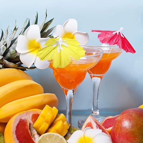 Miniatura 5 de Paraguas para bebidas a granel, palillos de dientes de flores de papel, mini parasol, cóctel, verano, cócteles, cupcakes, decoraciones de fiesta