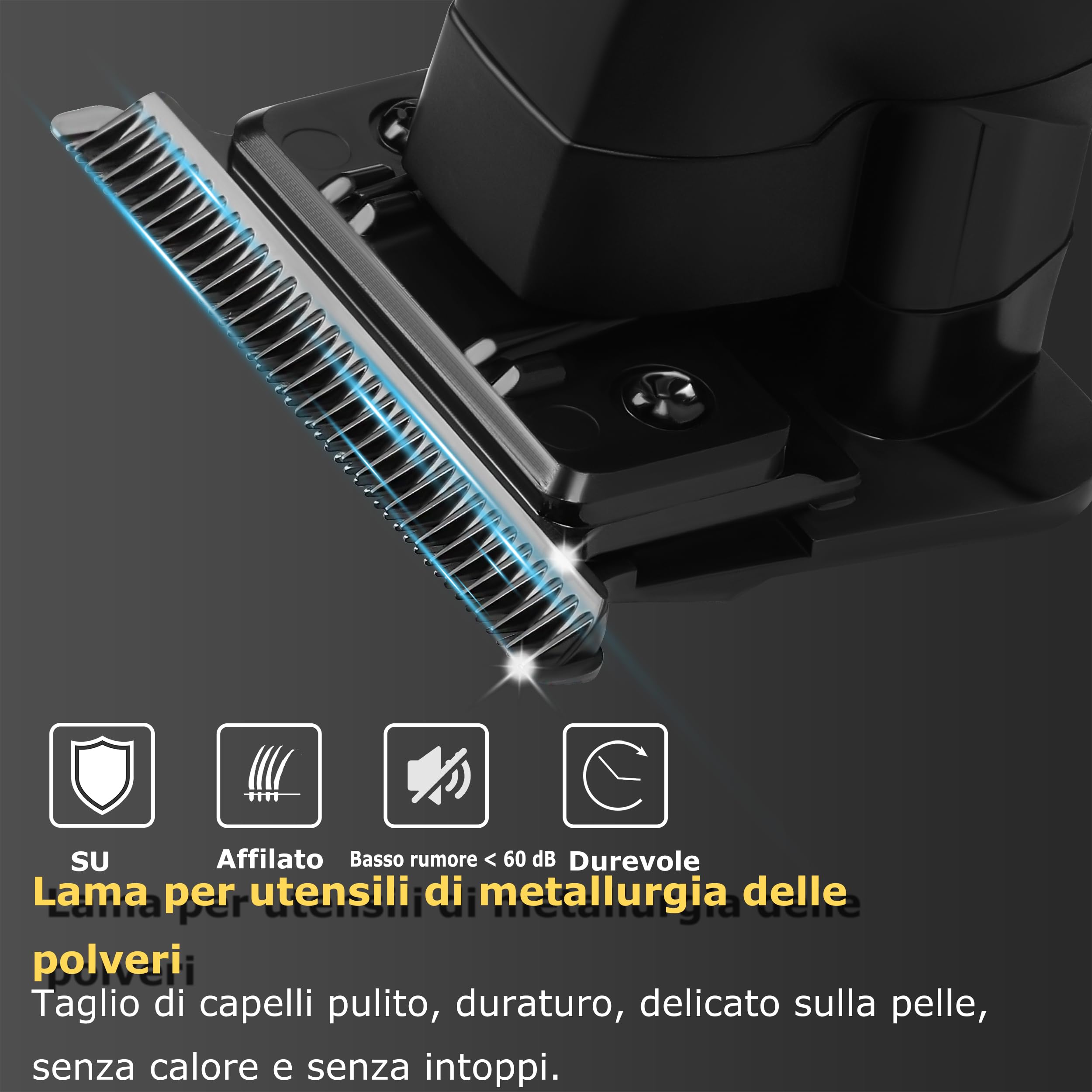 Kemei Rasoio elettrico da uomo - Rasoio per capelli professionale senza spazio - Rasoio a testa calva senza fili - 1102+2299
