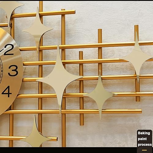 Miniatura 4 de Reloj de pared para decoración de sala de estar, reloj de pared grande de 40 pulgadas, reloj de pared de metal silencioso sin tictac, diseño