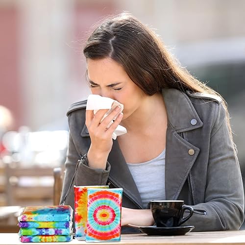 Miniatura 7 de Paquete de 24 pañuelos de bolsillo de tejido de tamaño de viaje, paquete delgado de pañuelos faciales de 3 capas, tamaño cartera, paquetes de