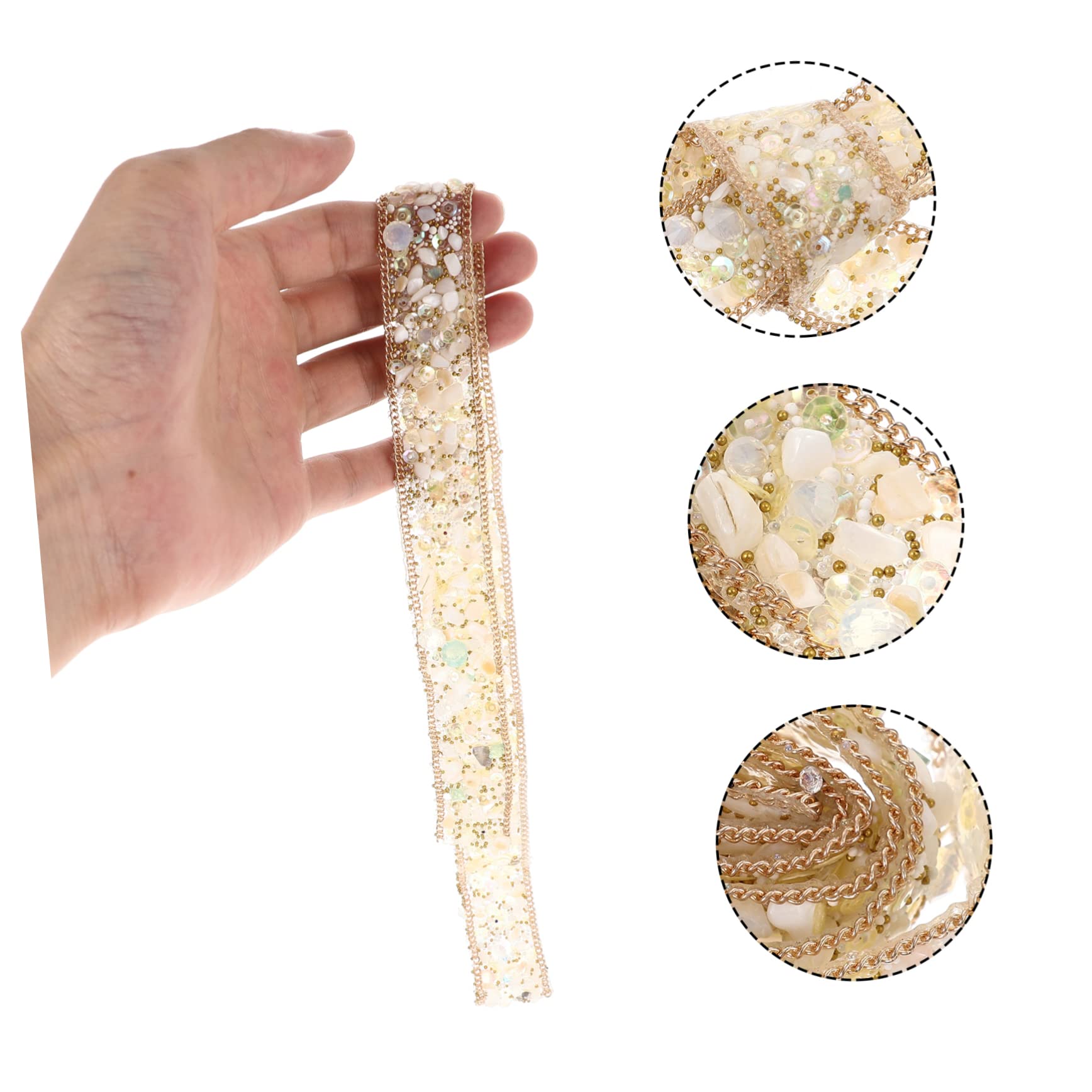 Lurrose 5rollen Dekoratives Strassband Selbstklebendes Rhinestone-ribbon Für Kleidung Und Bastelprojekte Mit Glitzer Für Hochzeiten Kostüme Und Kreative Dekorationen