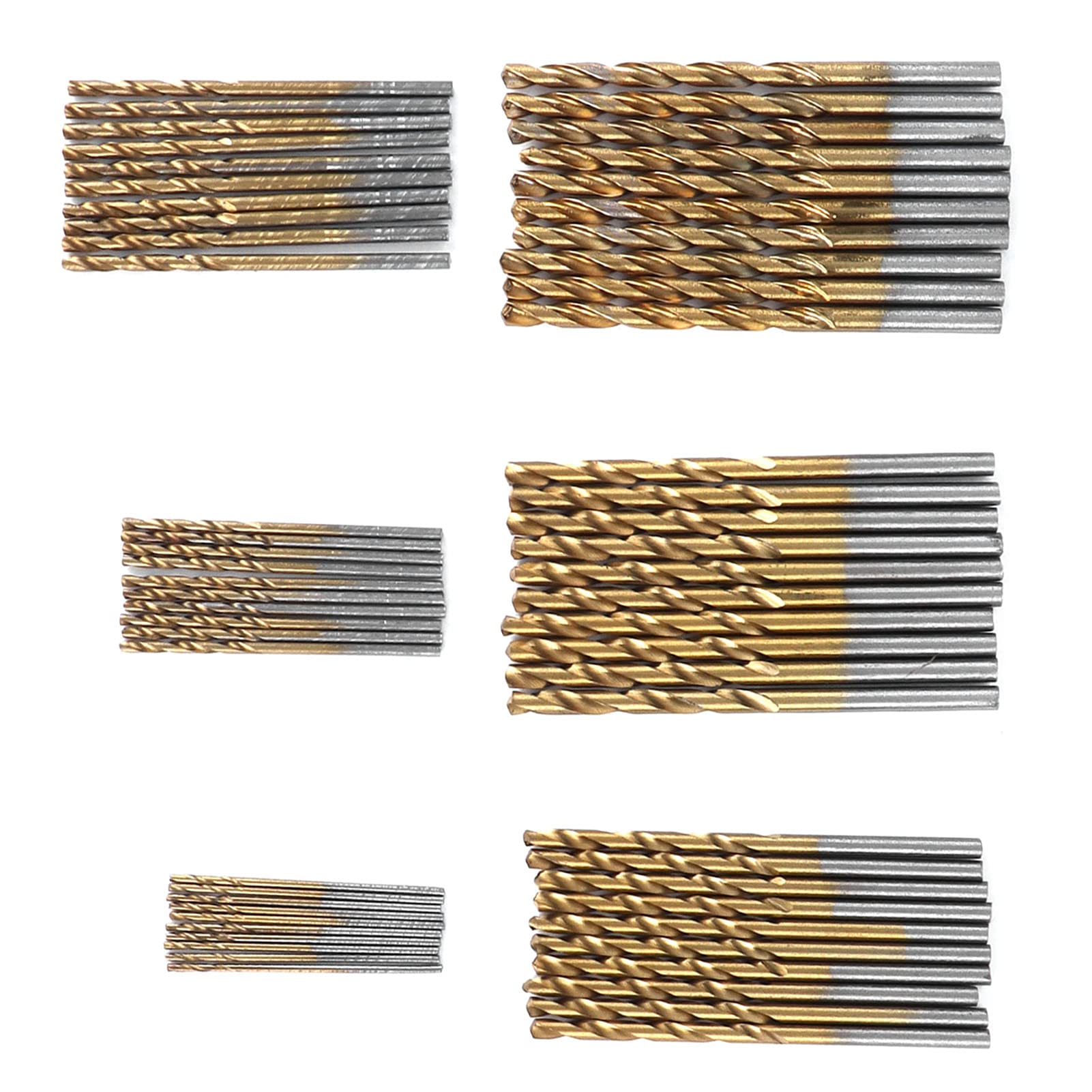 60 Pcs Industrial Strength Carbide Tip Twist Drill Bit, High Speed Steel Hardened Metal for Stainless Steel, Cast Iron, Wood and Plastic