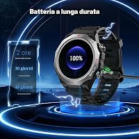 Ceas inteligent Atheewon Intense Black pentru bărbați și femei, cu funcție de inițiere și preluare a apelurilor 7