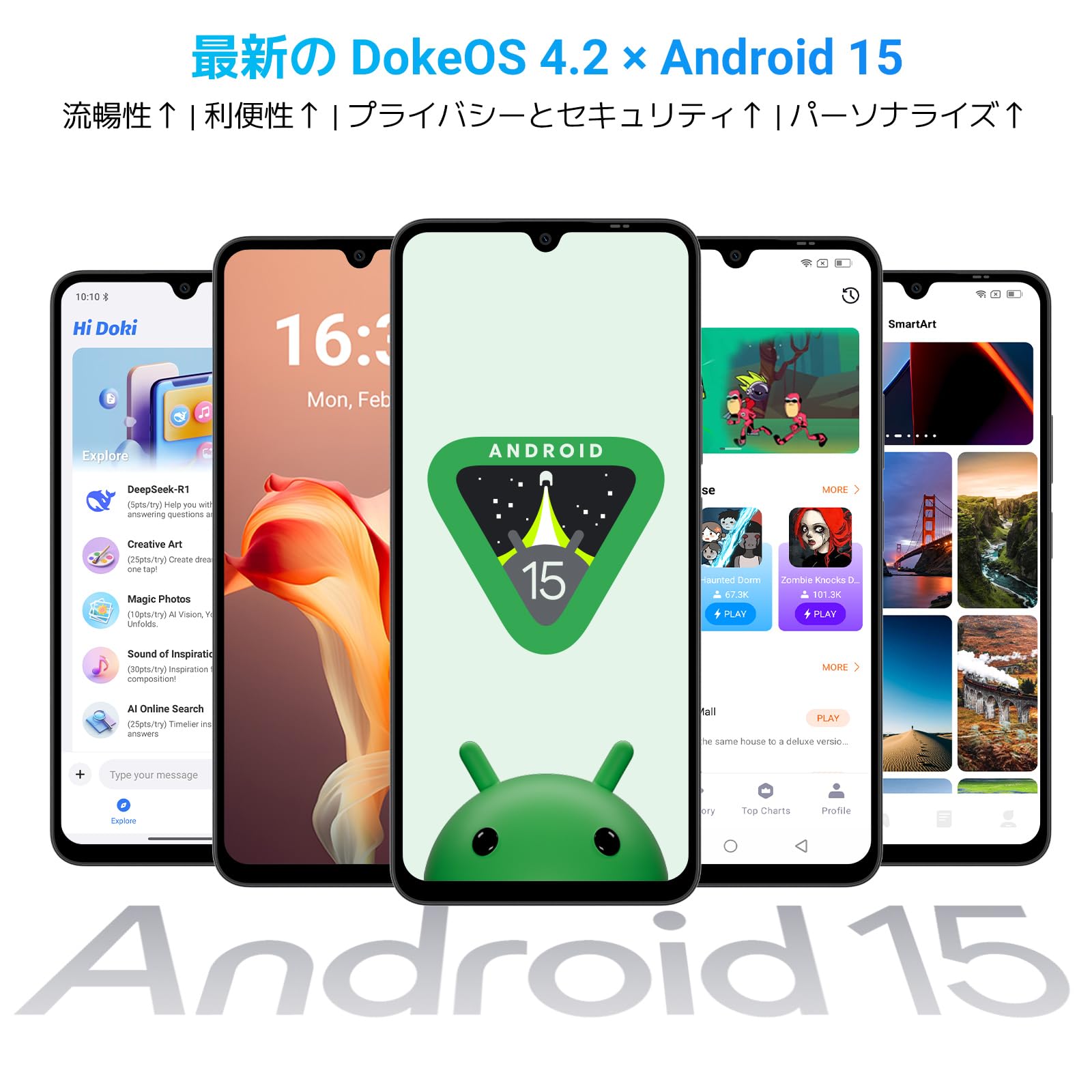 Amazon | OSCAL TIGER8 5G SIMフリースマホ｜Android 15 スマホ AI搭載