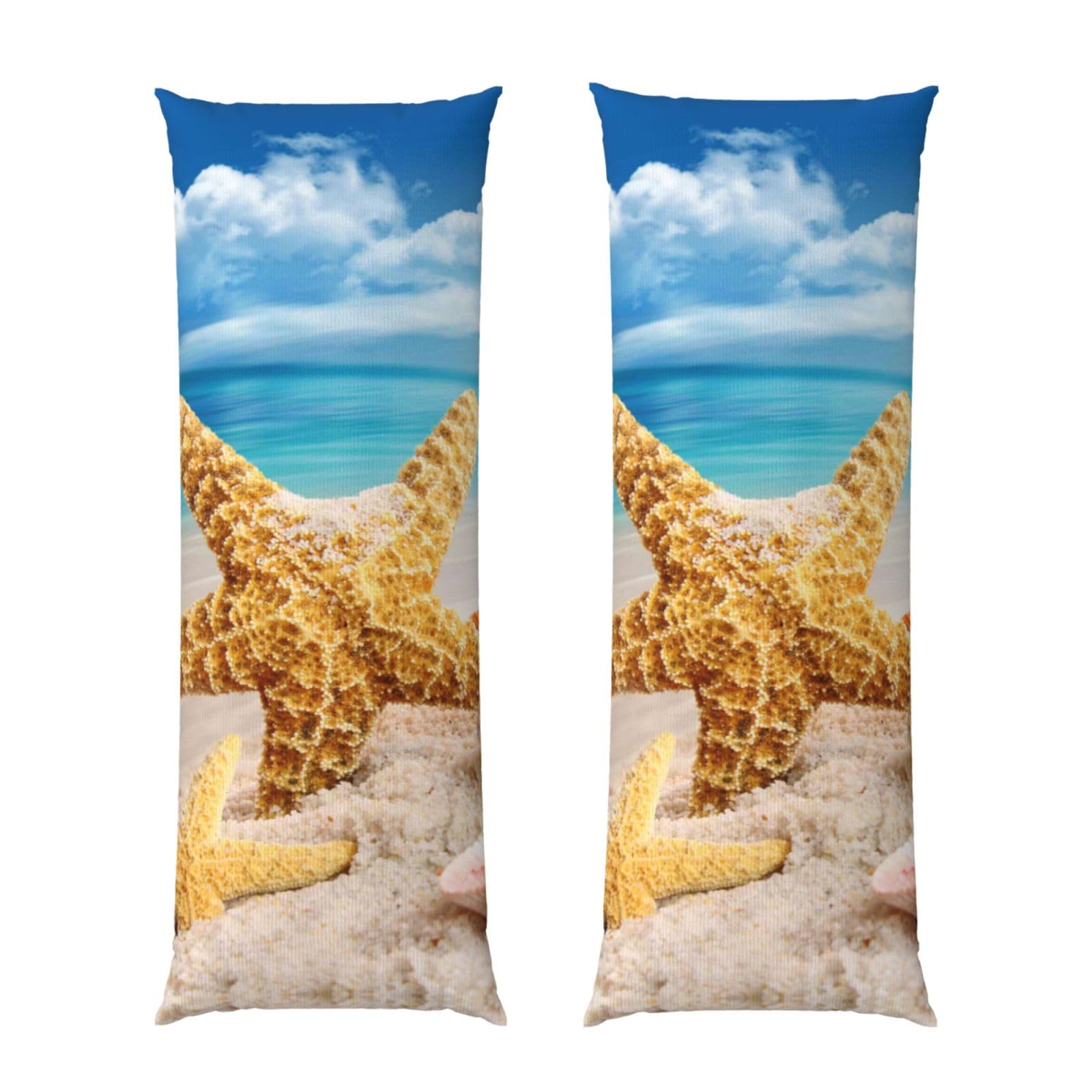 Taie d'oreiller longue vagues de plage pour un décor de chambre marin