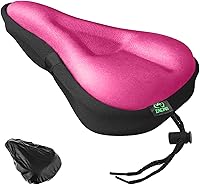 Vista 1 de Zacro Cojín de asiento de bicicleta, funda acolchada de gel para asiento de bicicleta para hombres y mujeres, cómodo, asiento de bicicleta