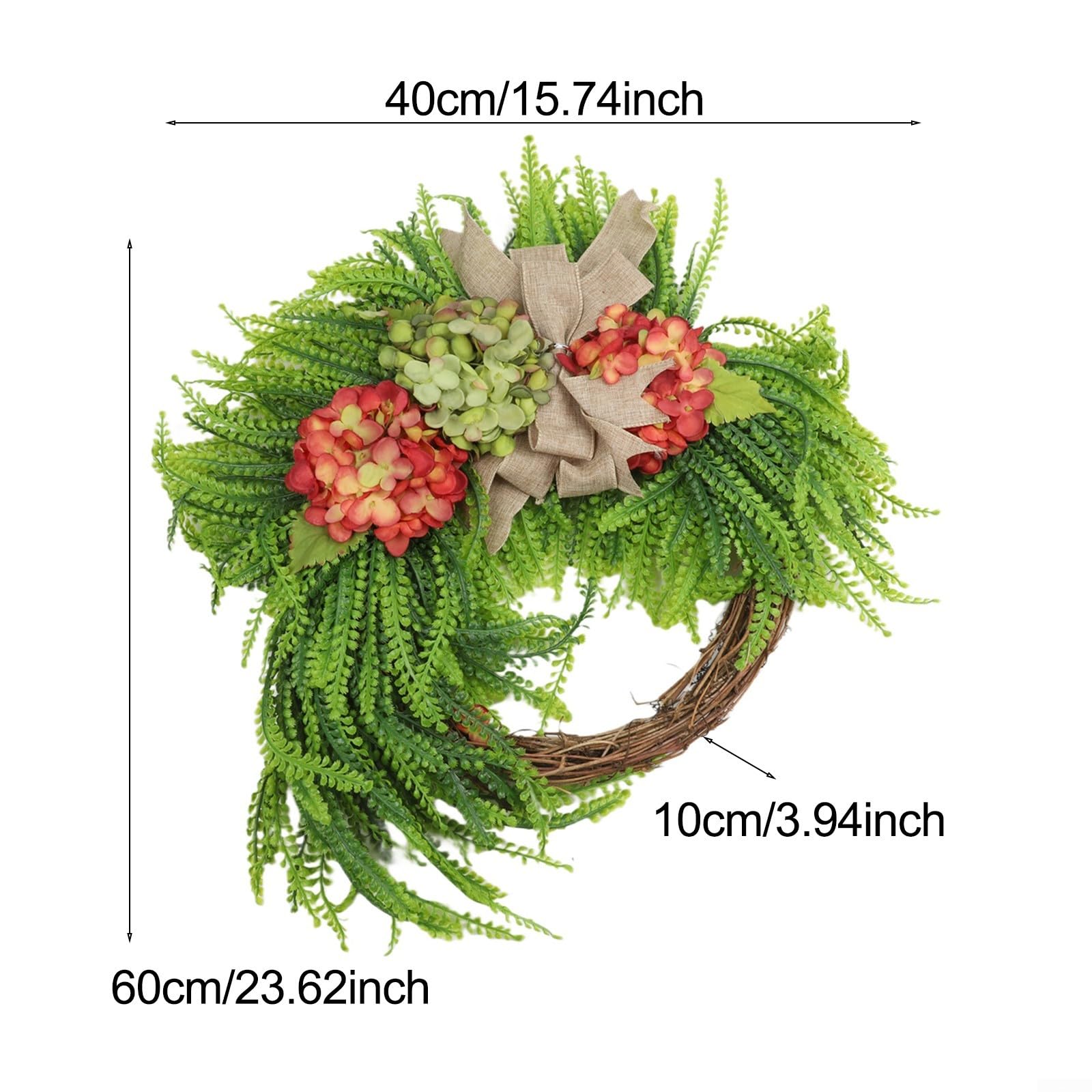 Guirlande Hortensia Rustique 60cm pour décor Mural Guirlande(A)