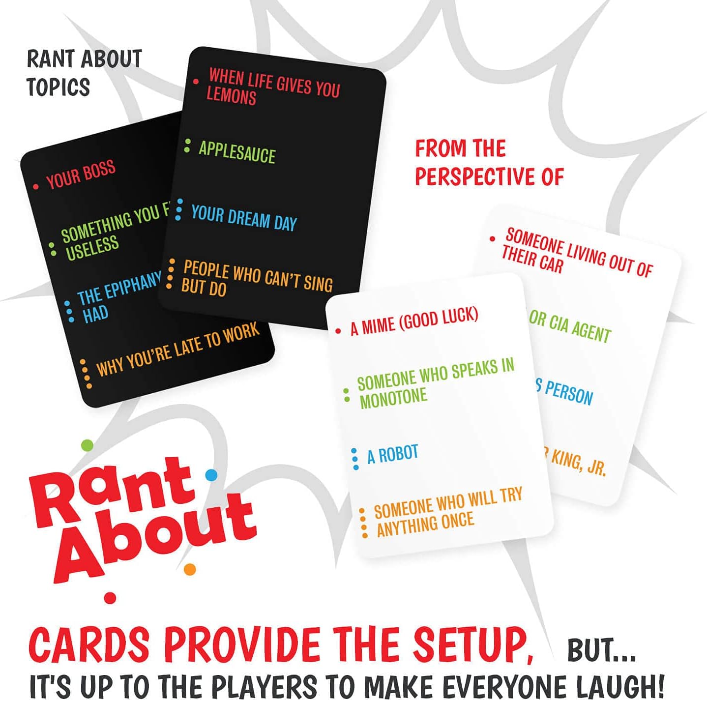 Rant About Adult Party Games - Outrageously Funny Improv Style Card Game for Hilarious Adult Party Game Night