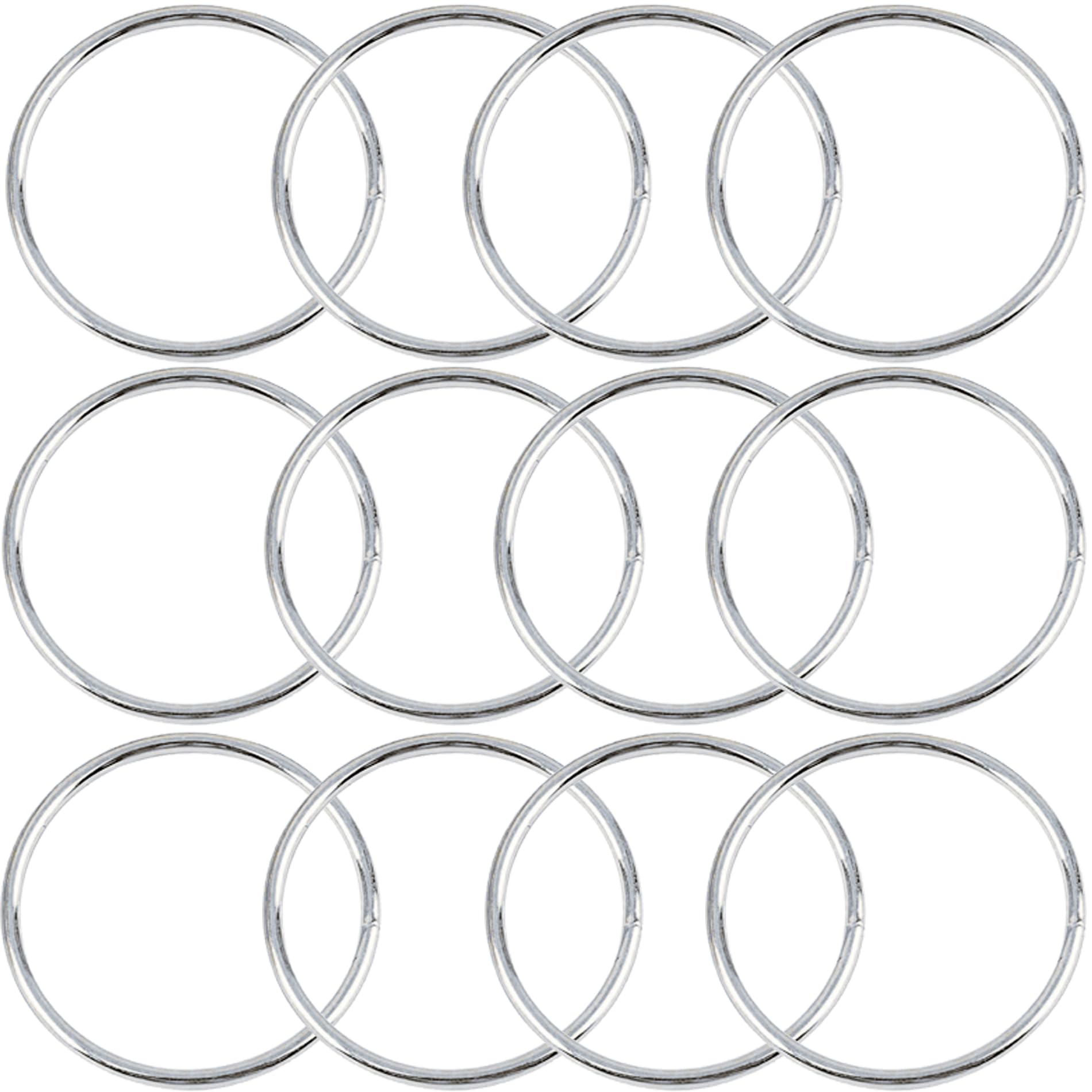 BetterJonny 12Pcs Macrame Hoops Ring, 5 Inch Metal Craft Rings Hoops Silver Dream Catcher Rings Wreath Hoop Rings for Home Decorations DIY Crafts and Wall Hanging Crafts