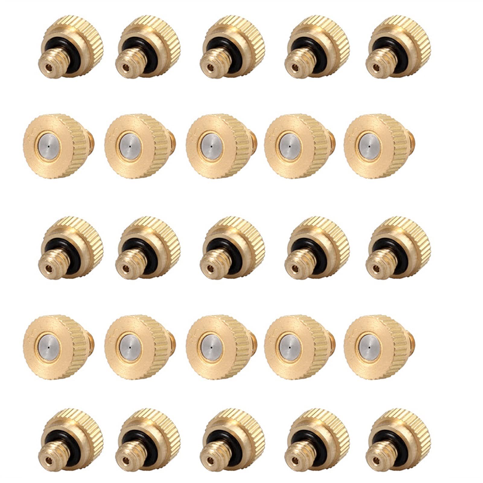 SOHNVWTGD 40Pcs Misting Nozzles Kit for Cooling System, Brass Mister Nozzles, Garden Water Mister, Fog Nozzles for Patio Outdoor Misting System (Size : 0.3mm)