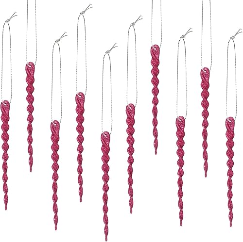 Vista 41 de 30 piezas de carámbanos de plástico retorcidos de plástico de carámbanos de Navidad, decoración colgante para árbol de Navidad, fiesta de Navidad