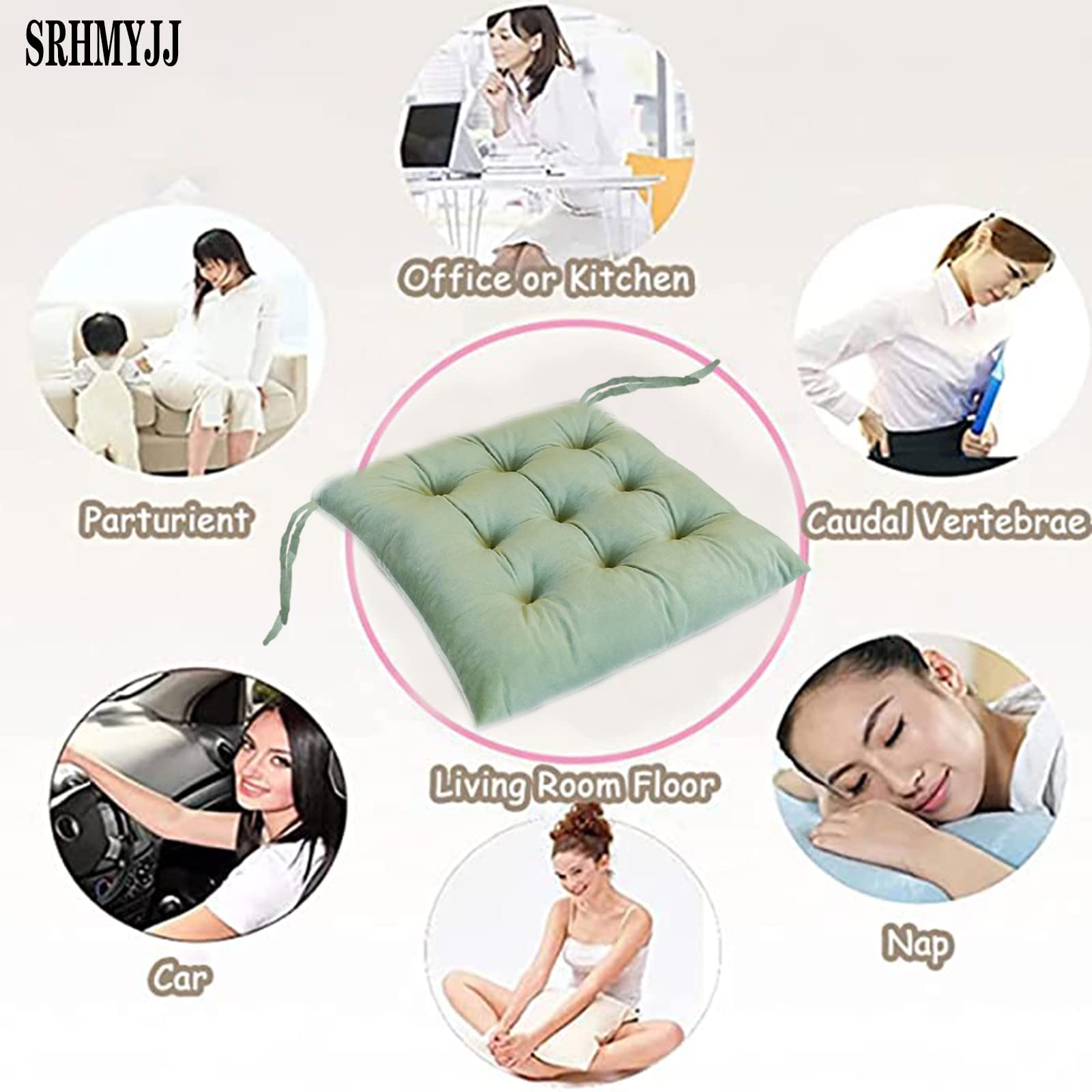 Cuscini Super Morbidi in Velluto di Cristallo Cuscini per scrivania e Sedia Cuscini Tatami Cuscini per Divano, Cuscino Decorativo per Sedia per la Seduta in Ufficio