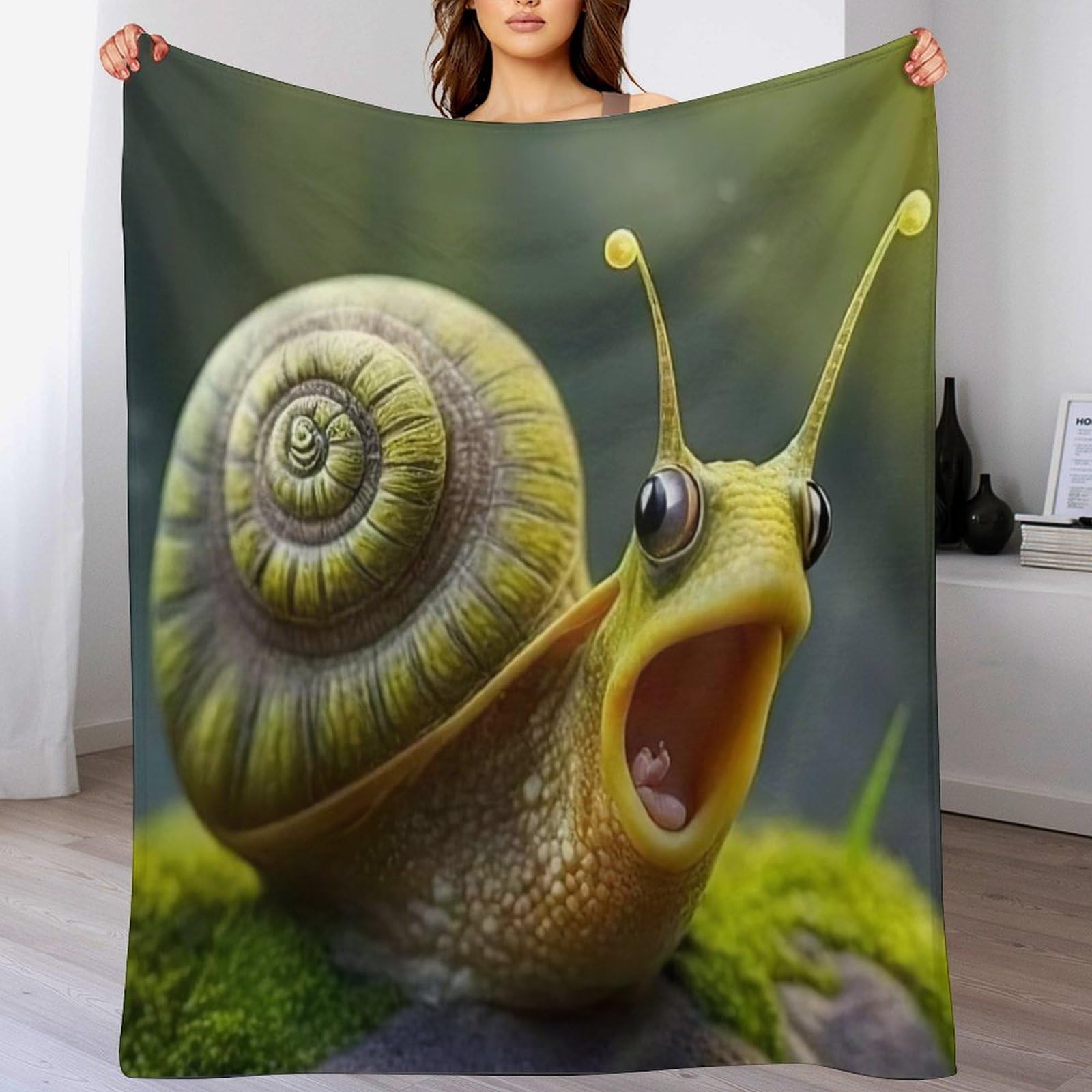 Couverture canapé escargots idéale pour le home office et vos voyages