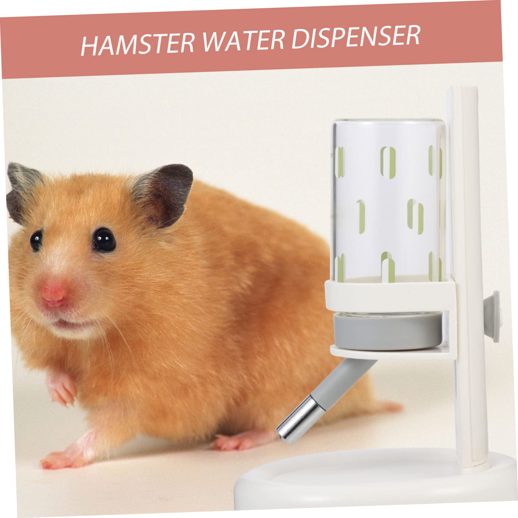 Wasserspender Wasserstandsanzeige Abs Hamster und Verstellbarer aus Glas Design mit Transparentem Einfacher für Haushaltskleintiere und Haustierkäfige