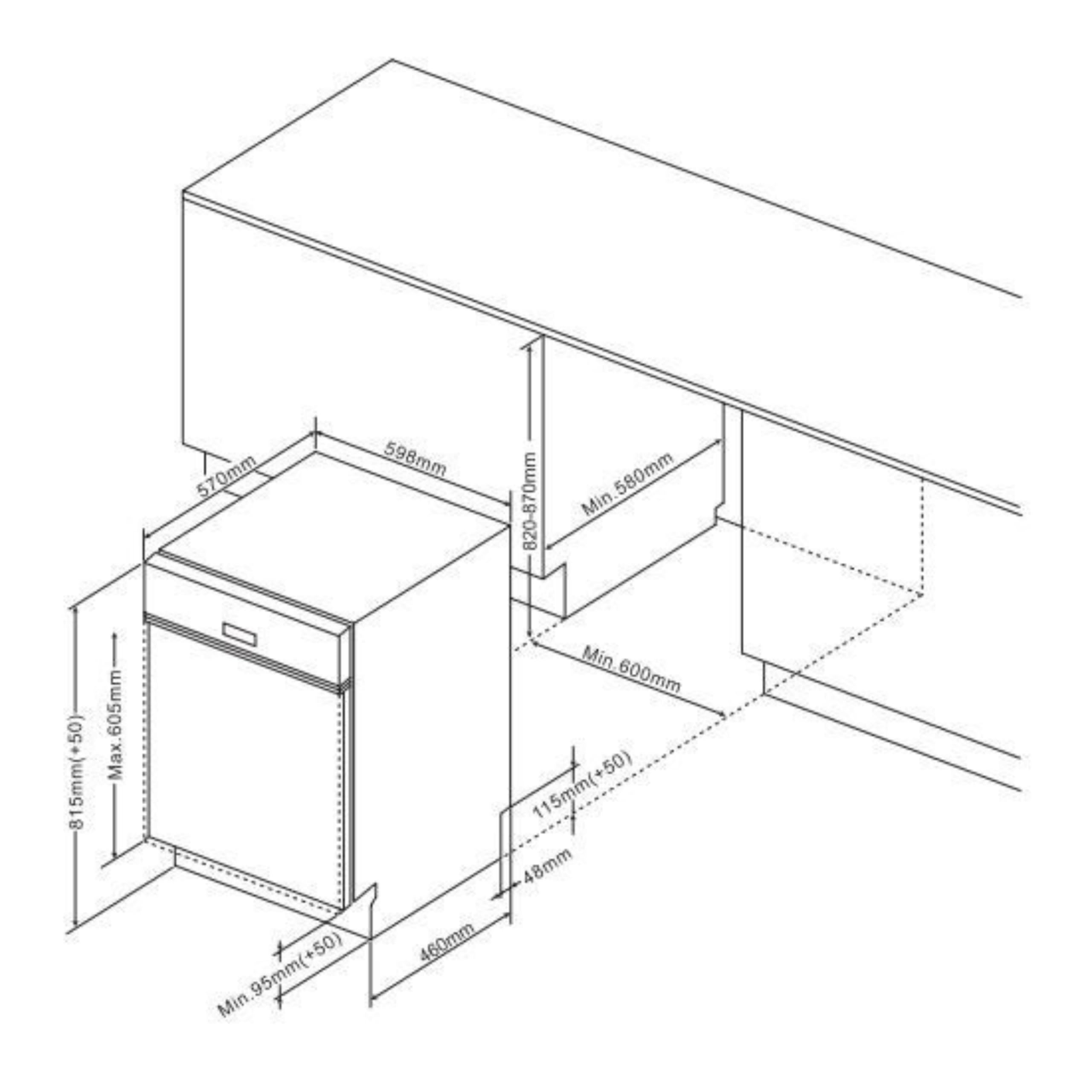 Amica Einbau Geschirrspüler 60 cm 13 Maßgedecke Silber EGSPU 513 911 E | 6 Programme, Höhenverstellbarer Oberkorb, Halbbeladung, Startzeitvorwahl, AquaStopp, OpenDry Türöffnung