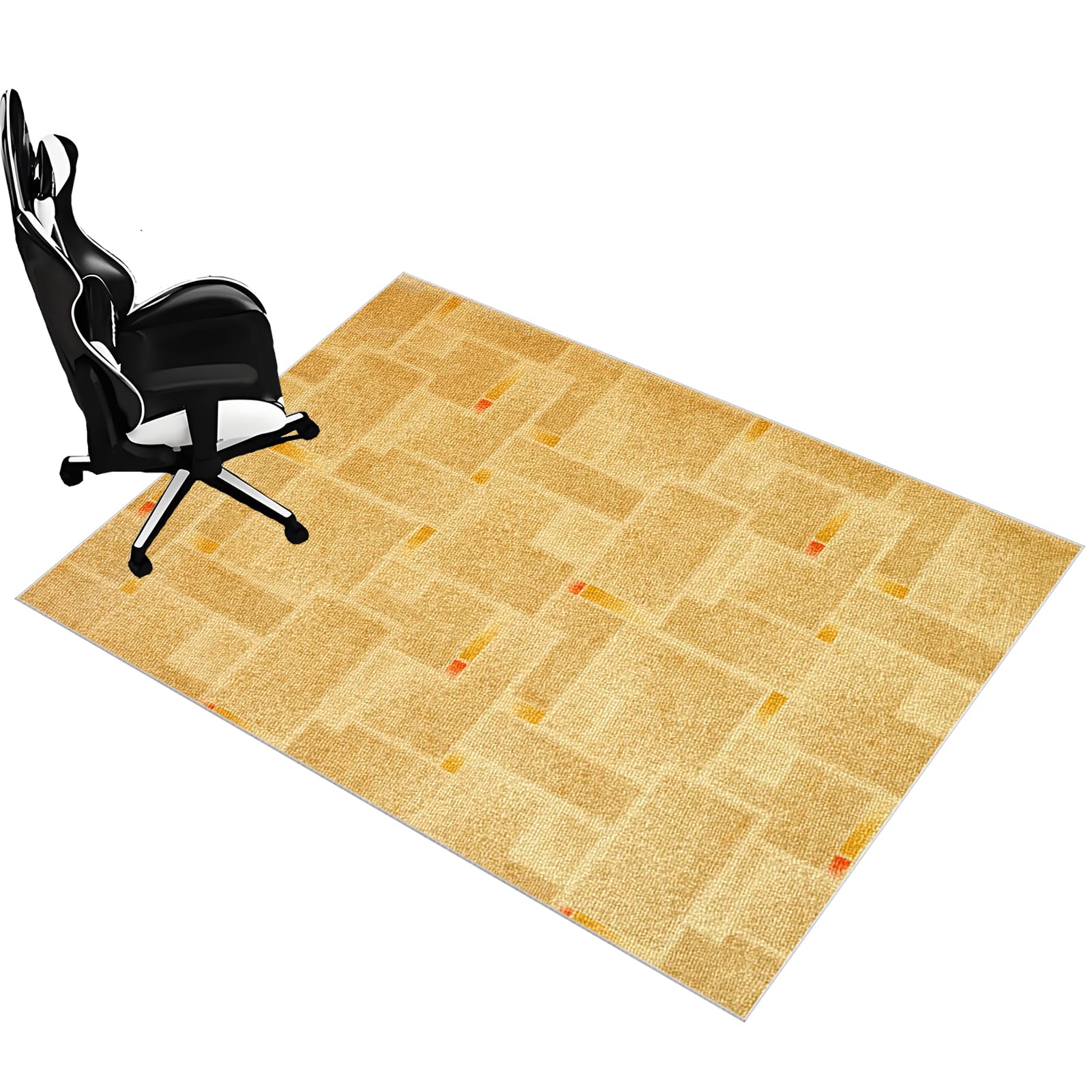 YUEAENK Chair Mat For Carpeted Floor Office Chair Matr 80 x 100 cm Office Chair Mat for Hardwood Floor Carpet Protector Chair Mat Rectangular Rug Floor Protector Gaming Chair Mat