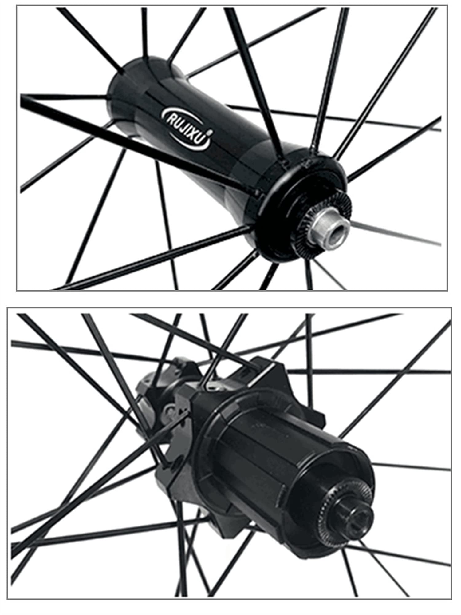 Paire De Roues De Route 700C - Jante Alu Profondeur 40mm - Compatible Frein Disque - Pour 11/12 Vitesses - Neuf