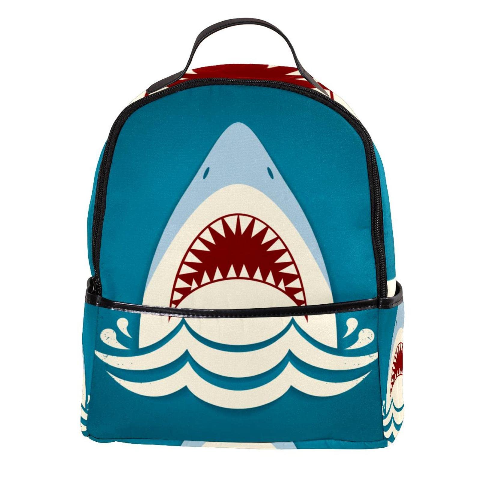 Shark Jaws Lightweight Backpack for College Travel School Bookbag Casual Daypack for Men and Women