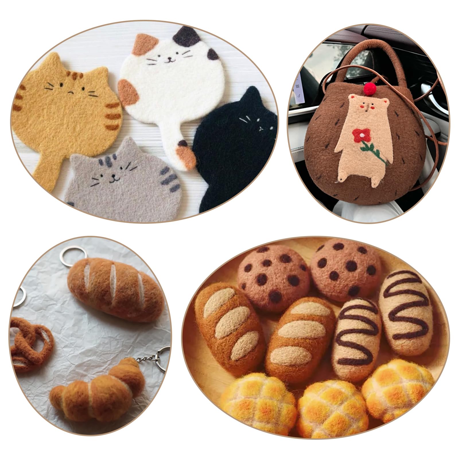 Wełniane rowingi luzem – 250 g, gruba przędza wełniana, do filcowania igłowanego, miękka wełna filcowa, do ręcznego wirowania, filcowania, mieszania, tkania i rękodzieła, kawowy brąz