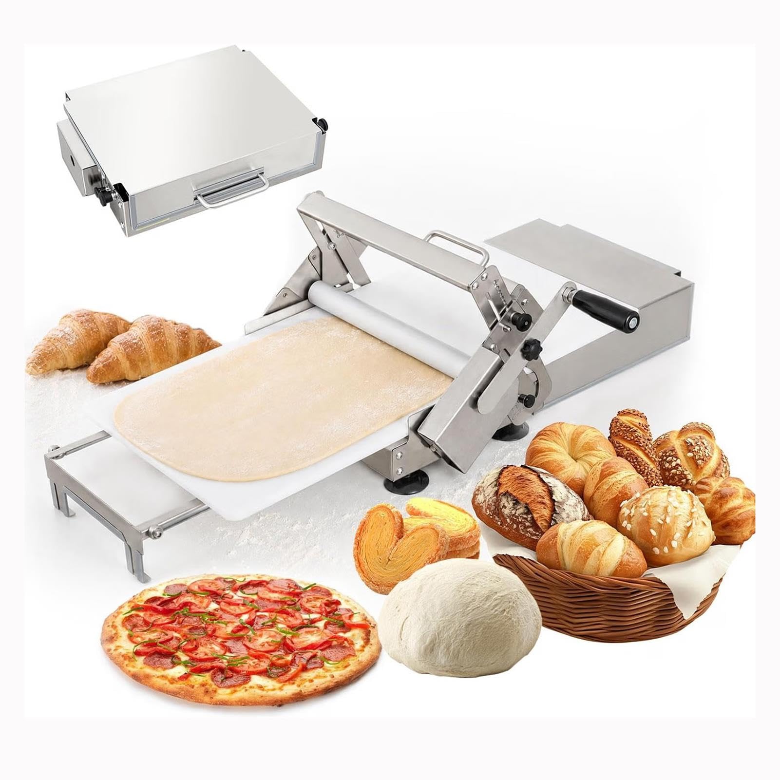 Laminoir À Pâte Manuel Commercial, Laminoir À Pâte De Table Pliable