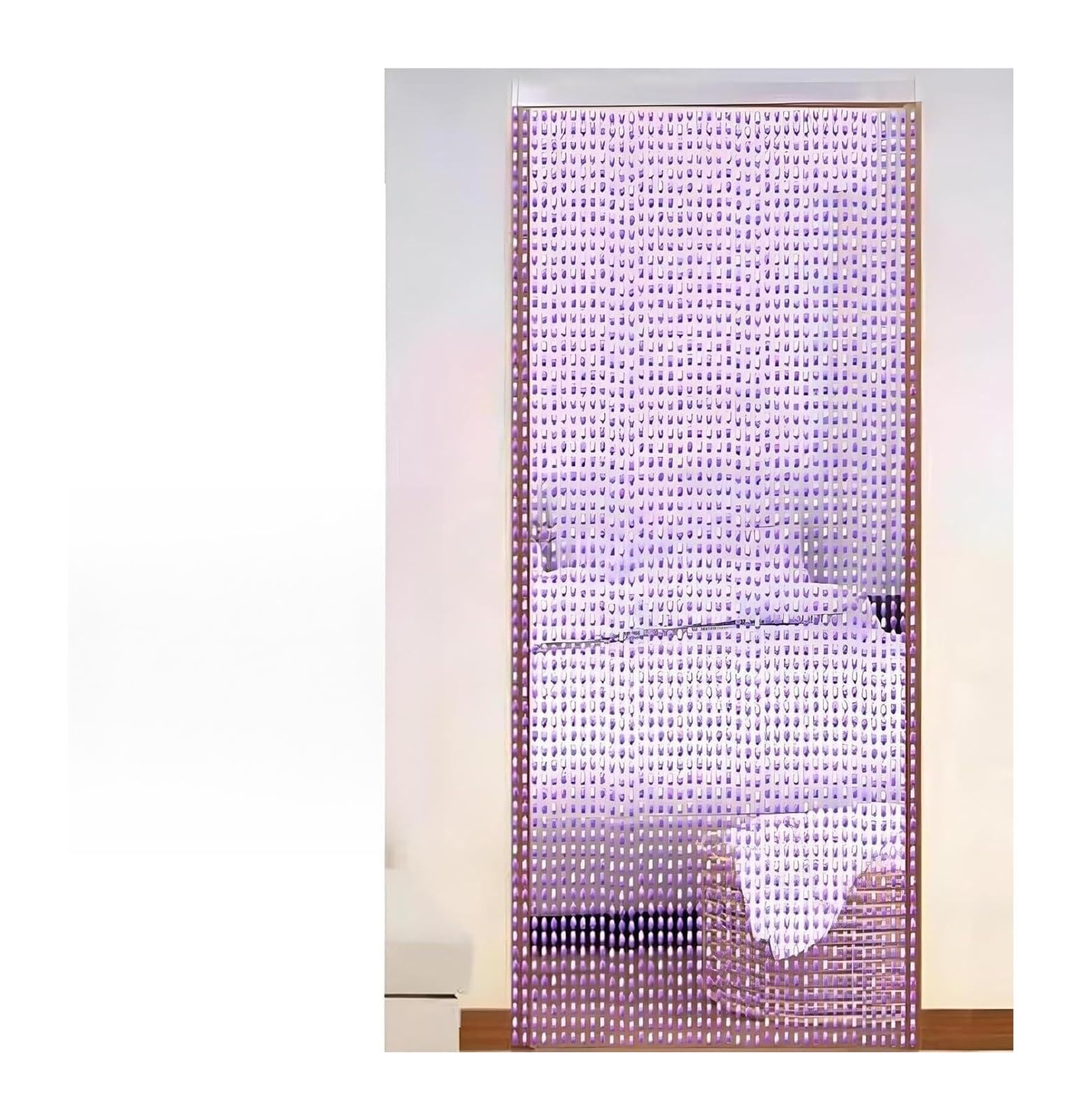 Rideau de Perles acryliques 80x180cm avec séparateur de pièce aluminium pour maison et studio